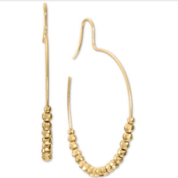 NWT Style & Co Beaded Hoop Earrings - Picture 1 of 4